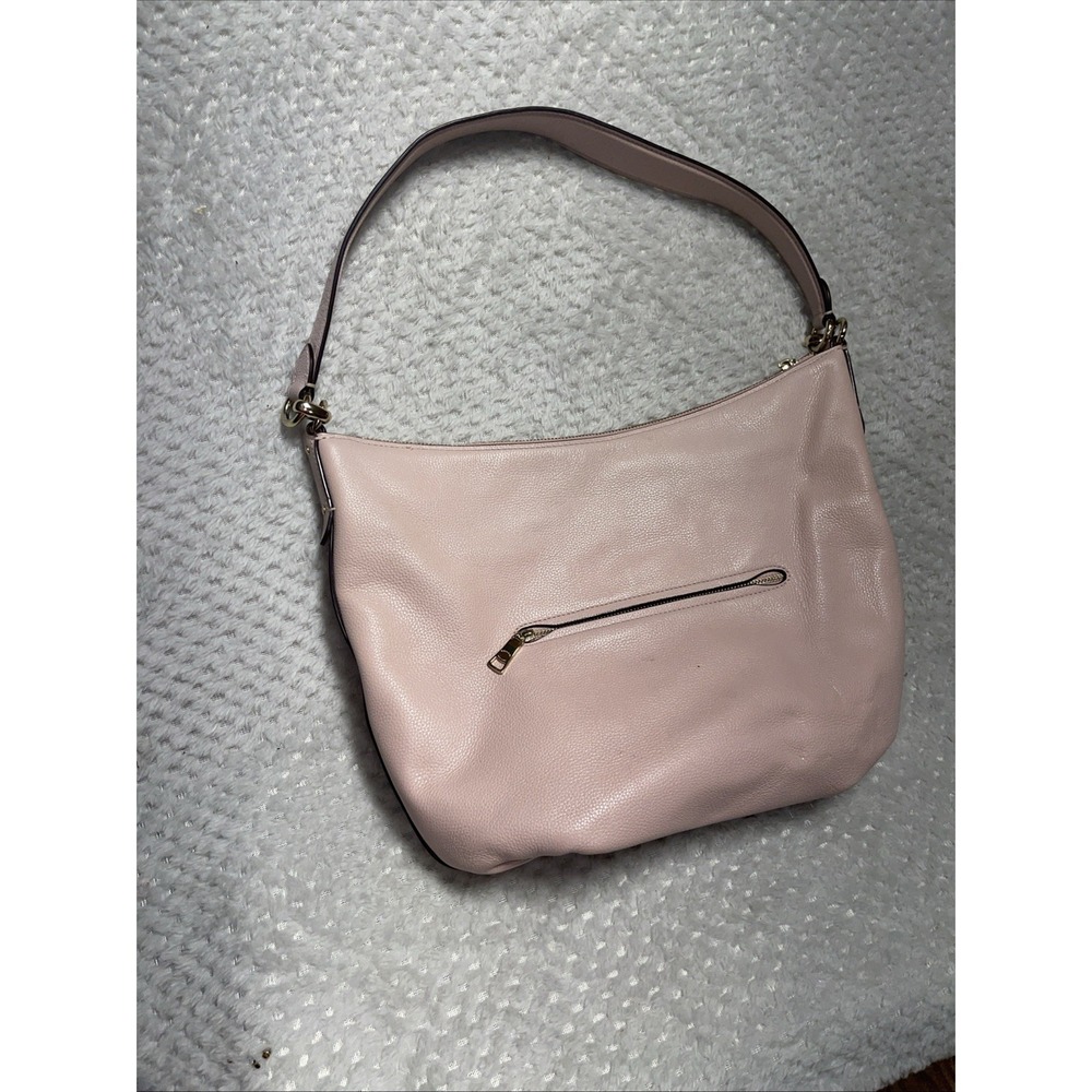 Coach Pebbled Pink Leather Hobo Shoulder Bag - Picture 7 of 14